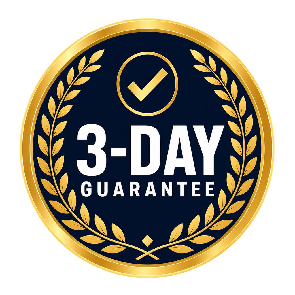 3-Day Guarantee badge